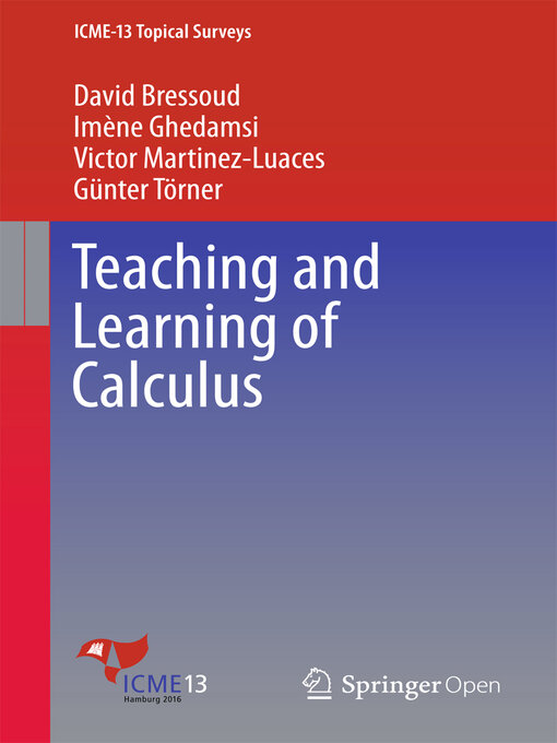 Title details for Teaching and Learning of Calculus by David Bressoud - Available